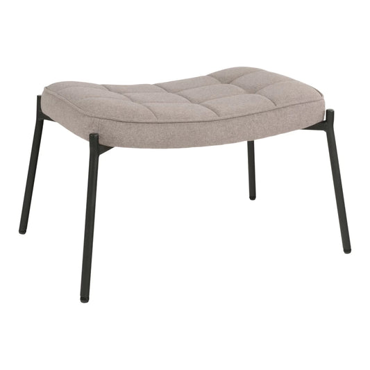 Taburet din Metal Negru si Stofa Bej H36xL61cm Glasgow