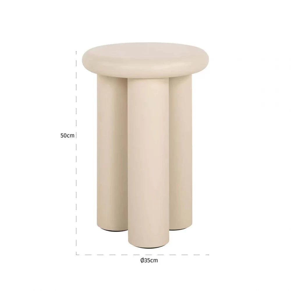 Masuta laterala din MDF Bej H50xD35cm Elbaz