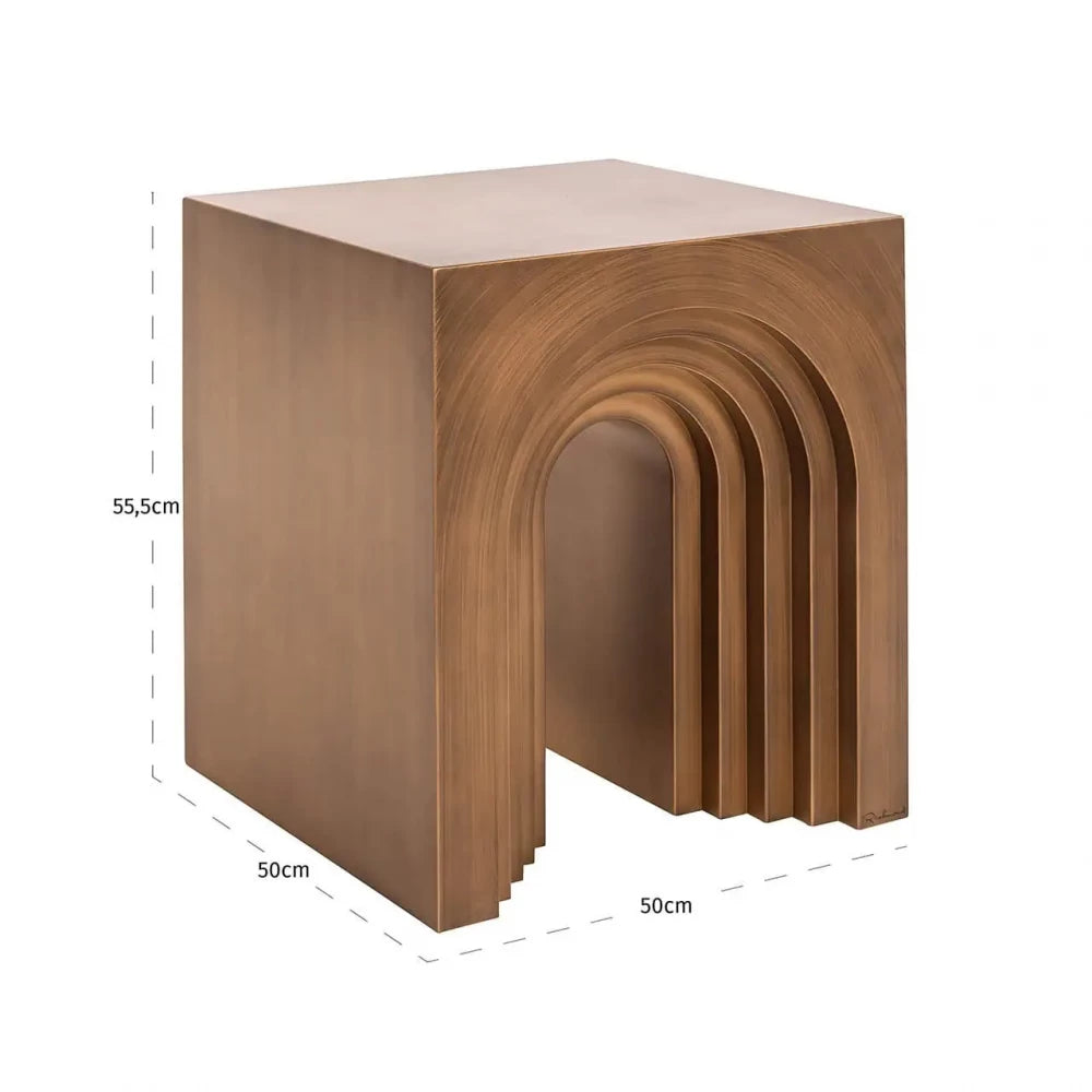 Masuta laterala din Metal Auriu H55.5xL50cm Vevey