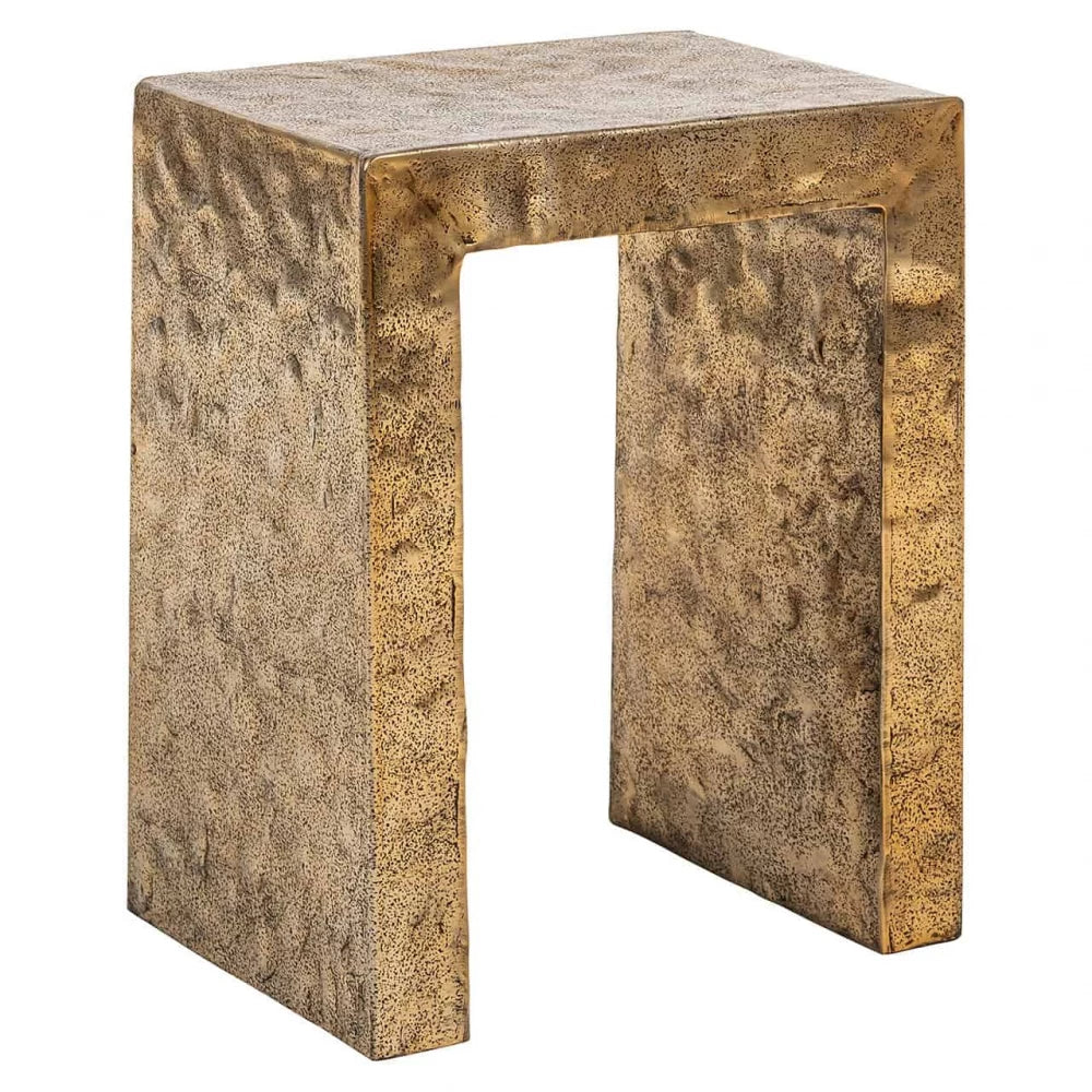 Masuta laterala din Aluminiu Auriu H50.5xL40.5cm Novan