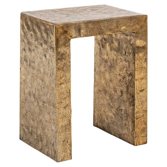 Masuta laterala din Aluminiu Auriu H50.5xL40.5cm Novan