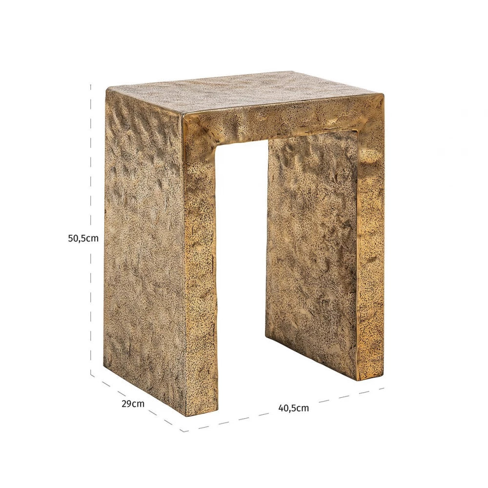 Masuta laterala din Aluminiu Auriu H50.5xL40.5cm Novan