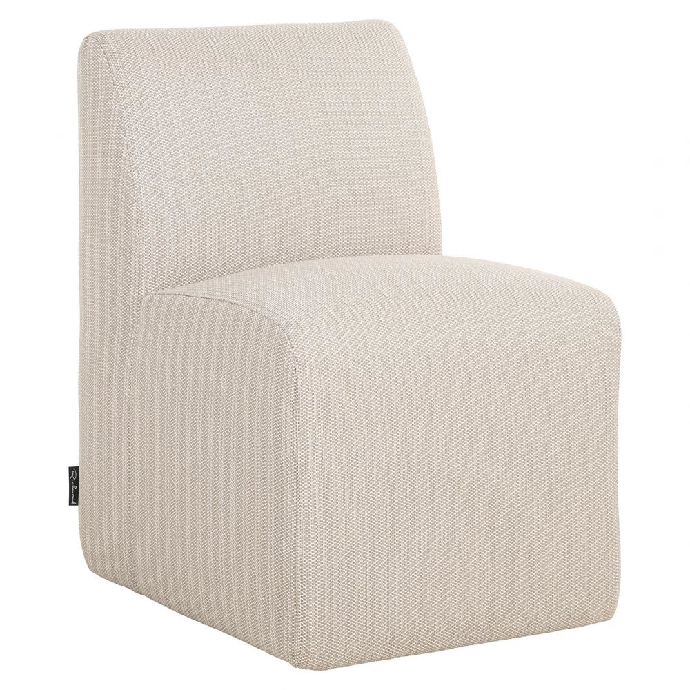 Fotoliu de exterior tapitat cu Stofa Bej H81xL55xA68cm Riva