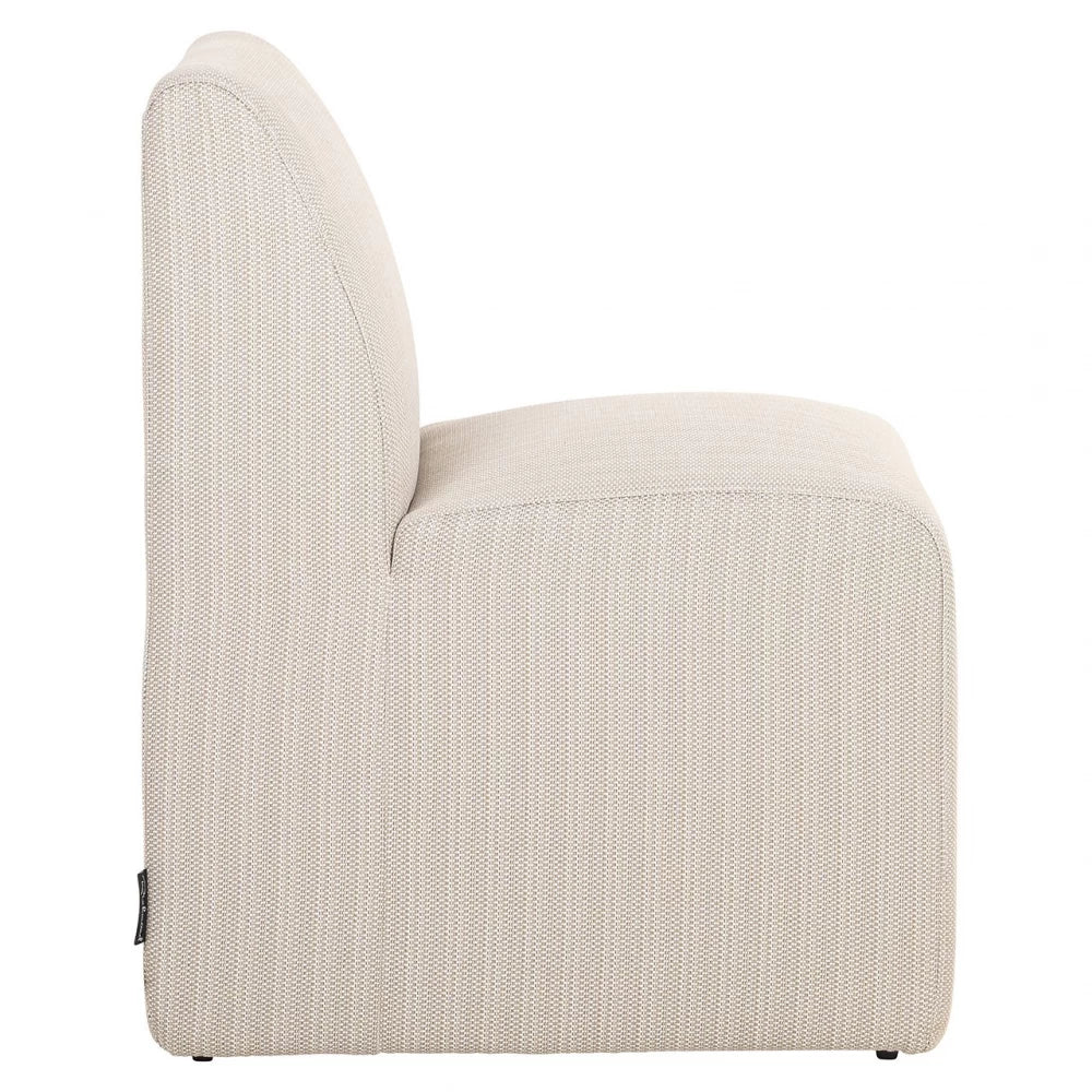 Fotoliu de exterior tapitat cu Stofa Bej H81xL55xA68cm Riva