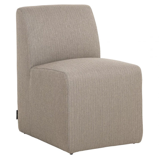 Fotoliu de exterior tapitat cu Stofa Maro taupe H81xL55xA68cm Riva