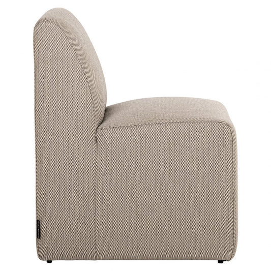 Fotoliu de exterior tapitat cu Stofa Maro taupe H81xL55xA68cm Riva