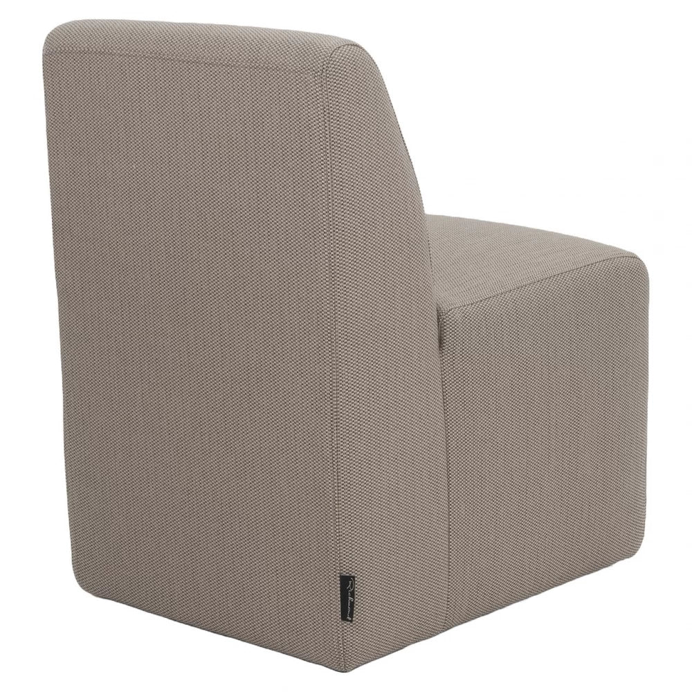 Fotoliu de exterior tapitat cu Stofa Maro taupe H81xL55xA68cm Riva