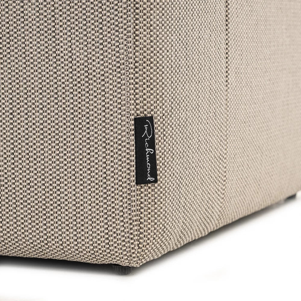 Fotoliu de exterior tapitat cu Stofa Maro taupe H81xL55xA68cm Riva