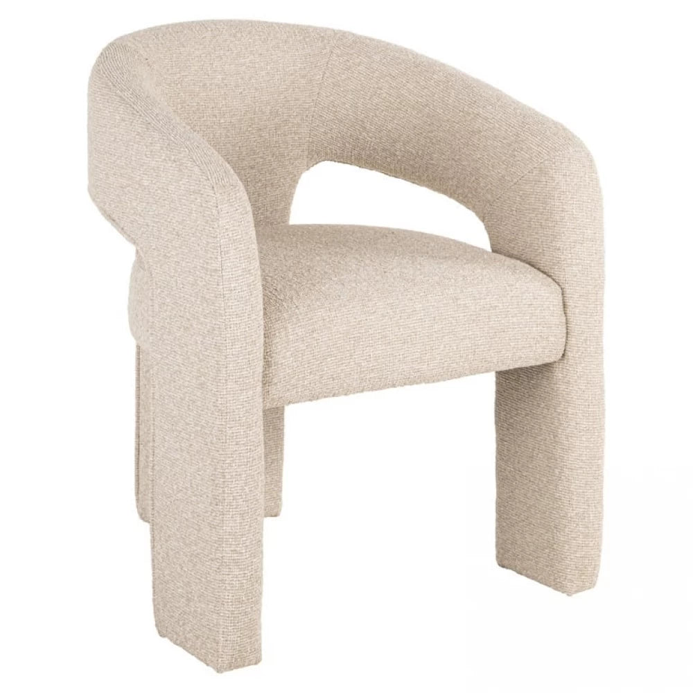 Scaun tapitat cu Stofa Bej H79xL64xA64cm Belle