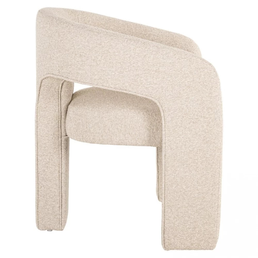 Scaun tapitat cu Stofa Bej H79xL64xA64cm Belle