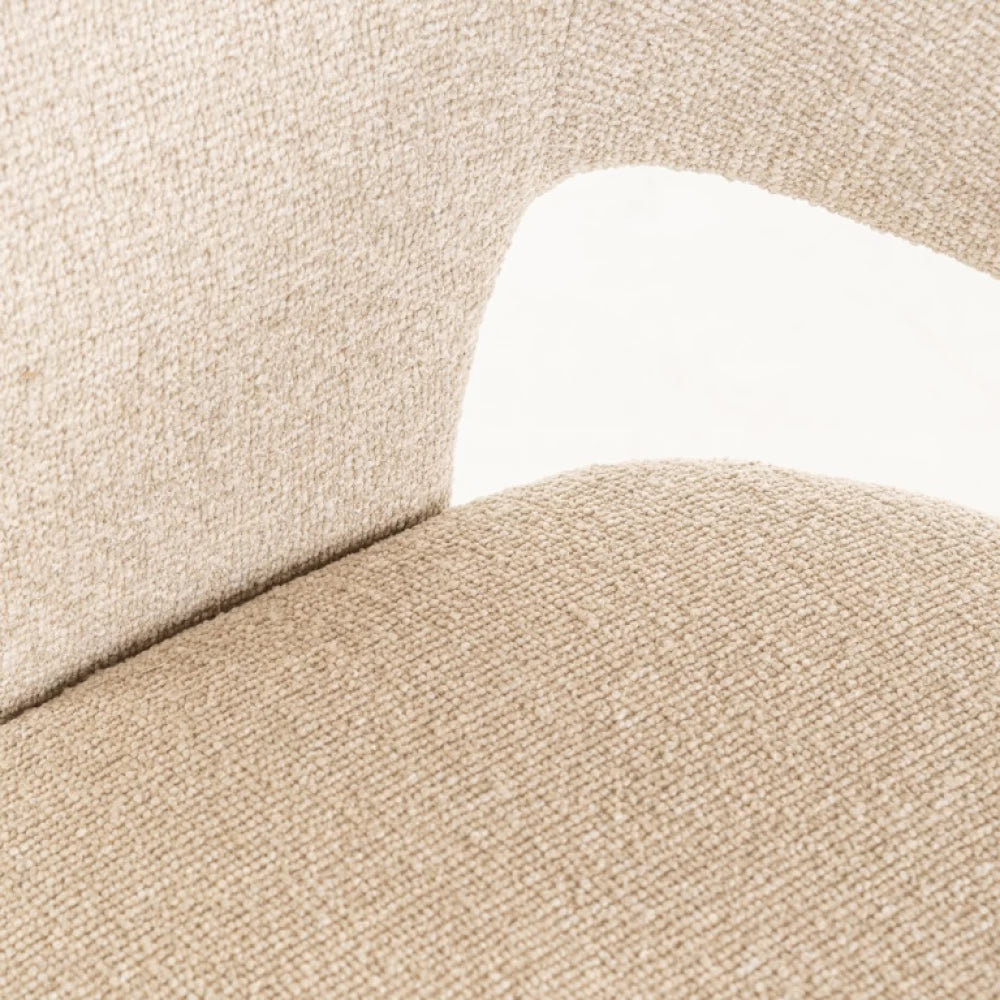 Scaun tapitat cu Stofa Bej H79xL64xA64cm Belle