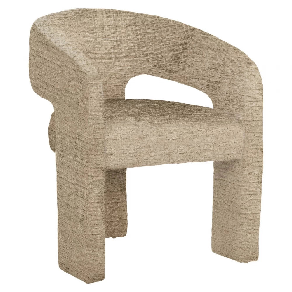 Scaun tapitat cu Stofa Bej inchis H79xL64xA64cm Belle
