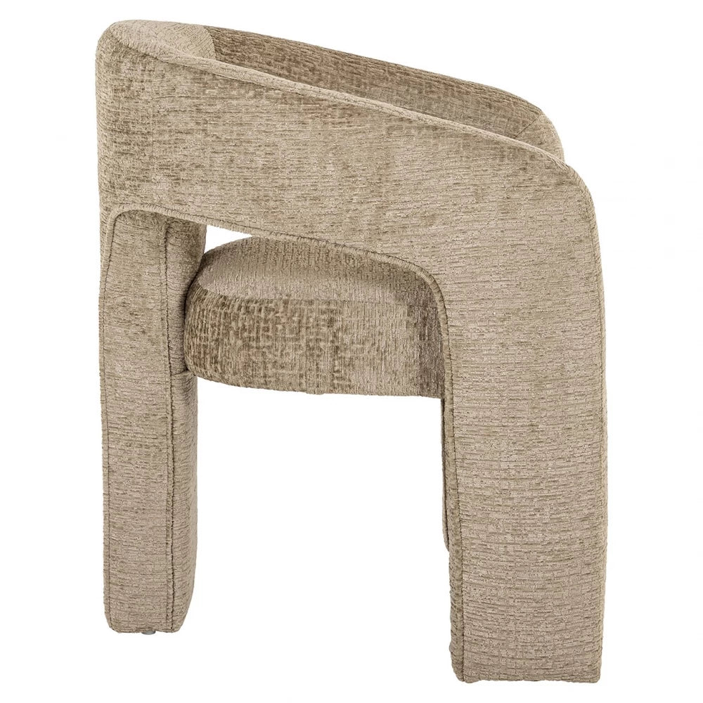 Scaun tapitat cu Stofa Bej inchis H79xL64xA64cm Belle