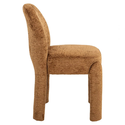 Scaun tapitat cu Stofa Maro cognac H85xL51xA60cm Brandi