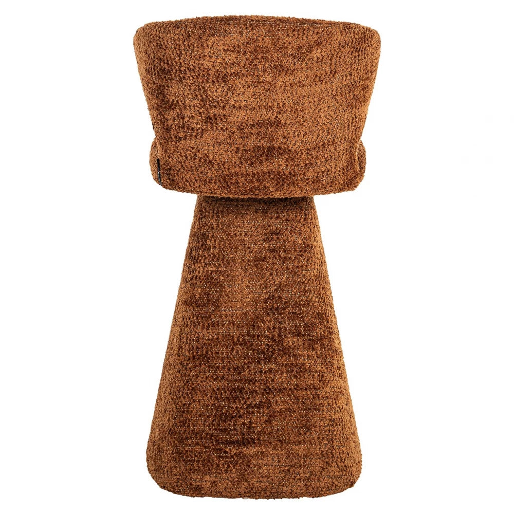 Scaun de bar tapitat cu Stofa Maro cinnamon H103xL54xA56cm Gatsbi