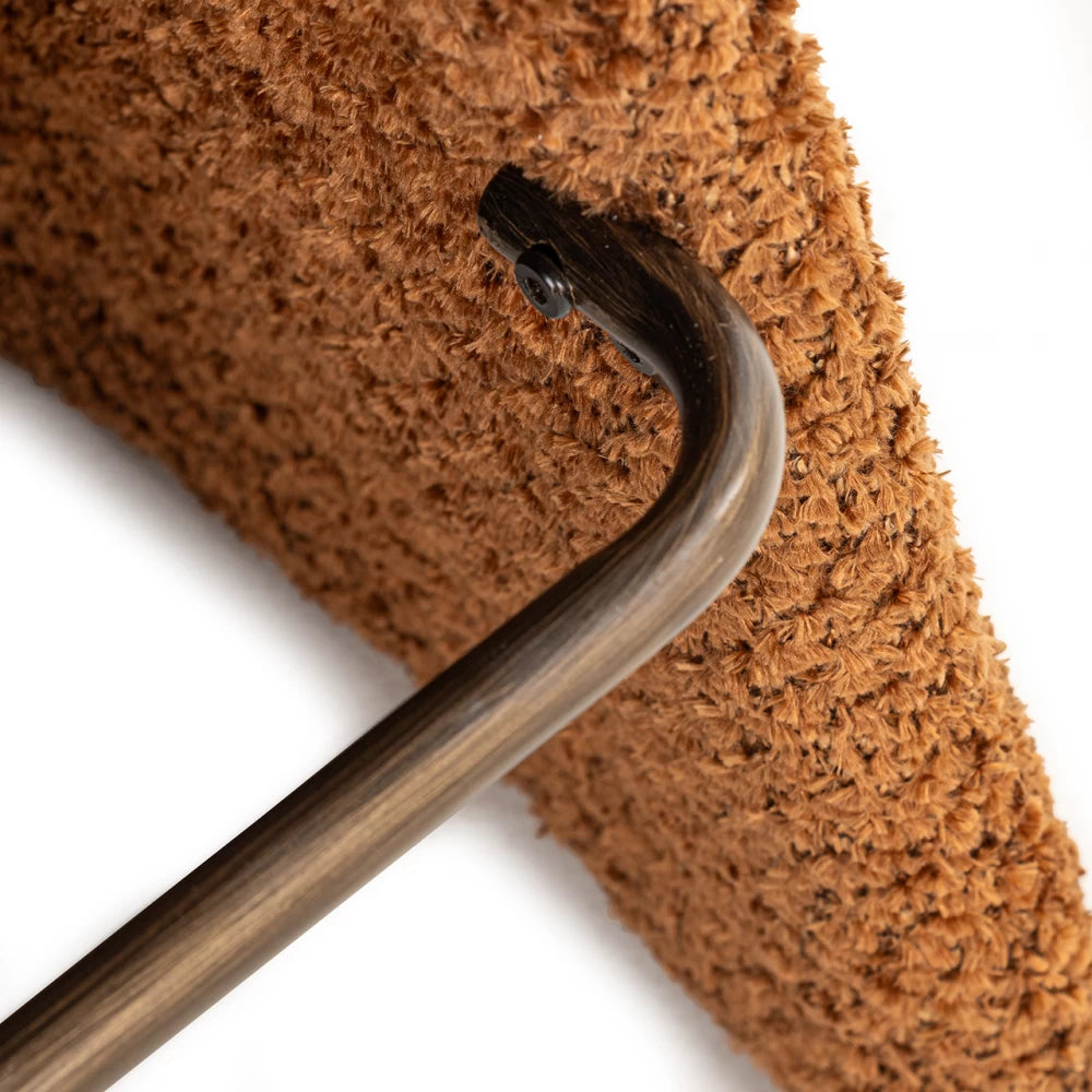 Scaun de bar tapitat cu Stofa Maro cinnamon H103xL54xA56cm Gatsbi