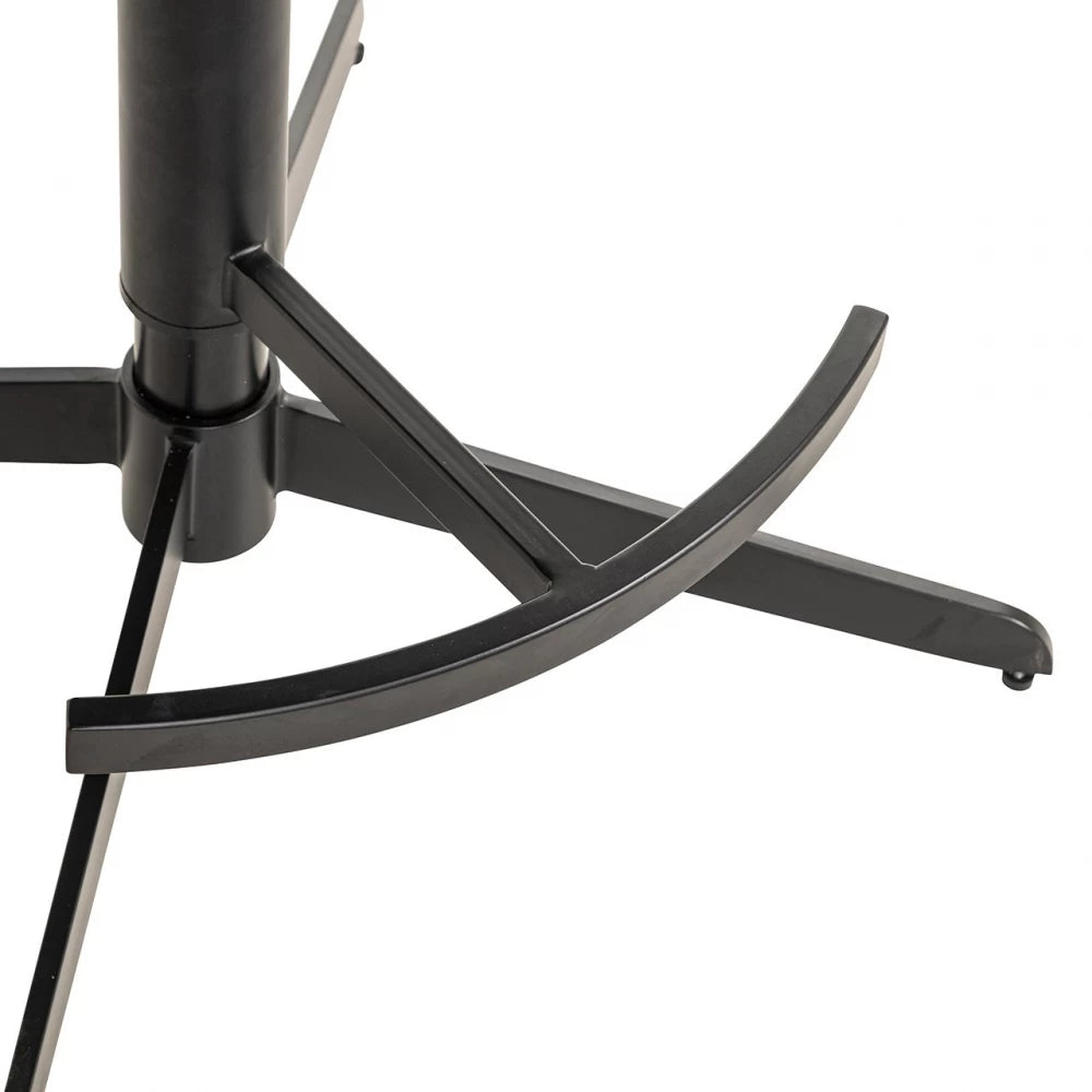 Scaun de bar tapitat cu Stofa Bej si picioare din Metal Negru H92-111xL53xA56cm Cheyenne