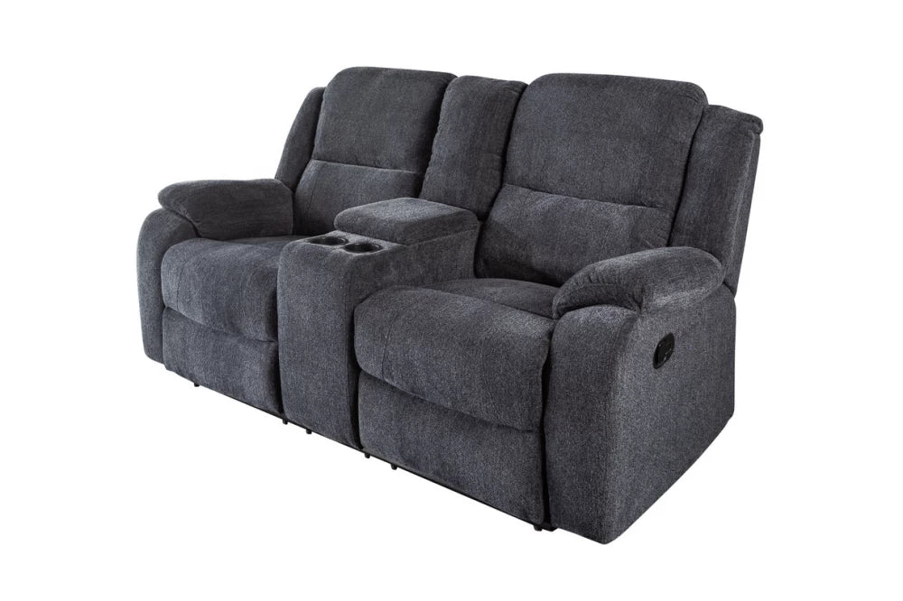 Canapea cu functie relaxare tapitata cu Stofa Gri inchis L185cm Hollywood
