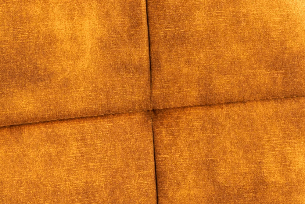 Fotoliu tapitat cu Catifea Galben si picioare din Metal Negru H98xL73xA78cm Scandinavia