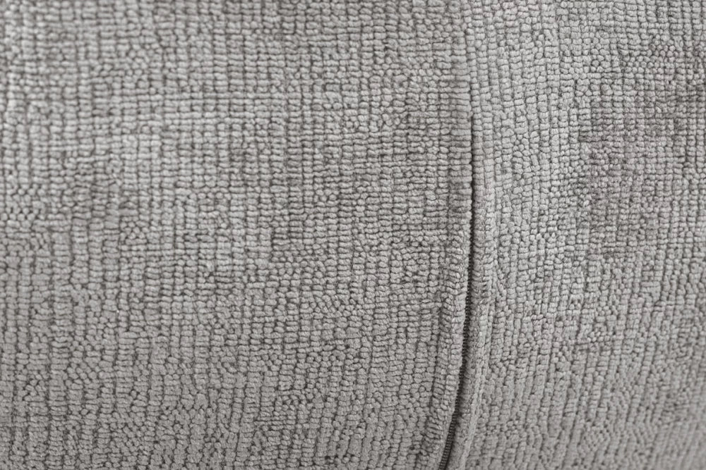 Set 2 scaune rotative cu brate tapitat cu Chenille Gri si picioare din Metal Negru H84xL61xA64cm Unique
