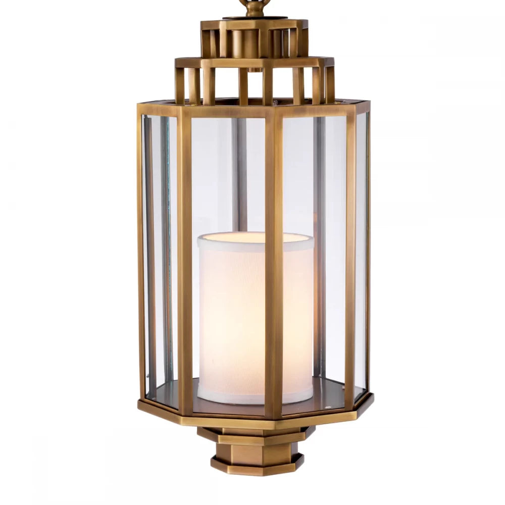 Pendul din Metal Alama si Sticla Transparent H55xD24cm Monticello S Eichholtz