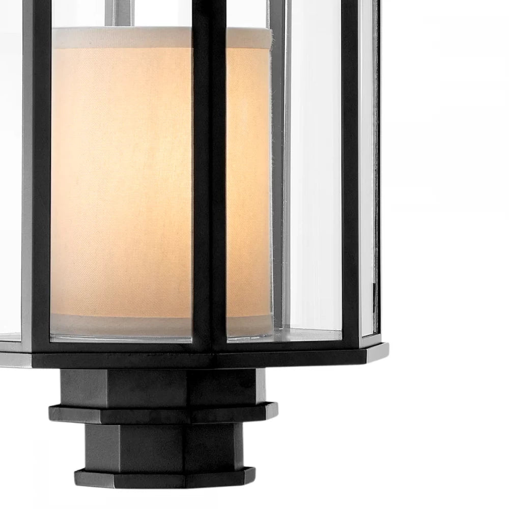 Pendul din Metal Negru si Sticla Transparent H55xD24cm Monticello S Eichholtz