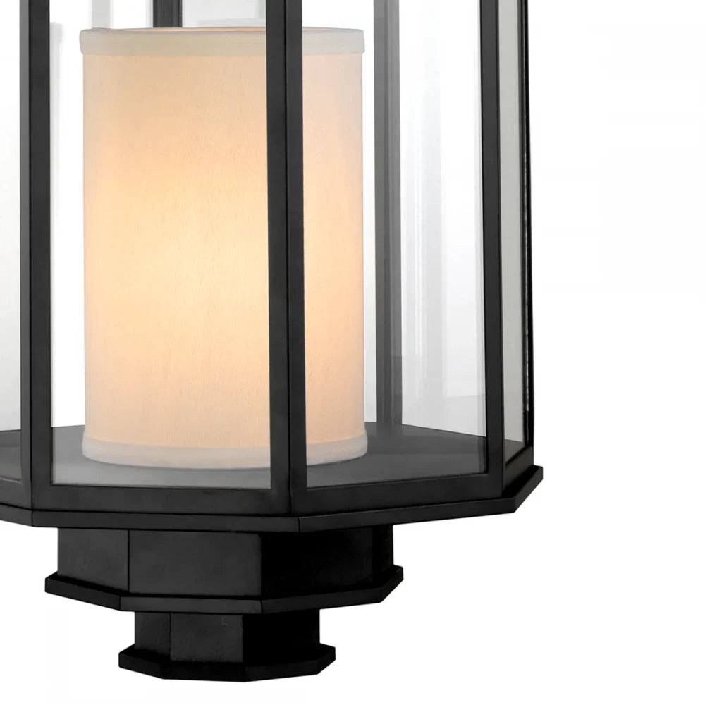 Pendul din Metal Negru si Sticla Transparent H69xD32.5cm Monticello M Eichholtz