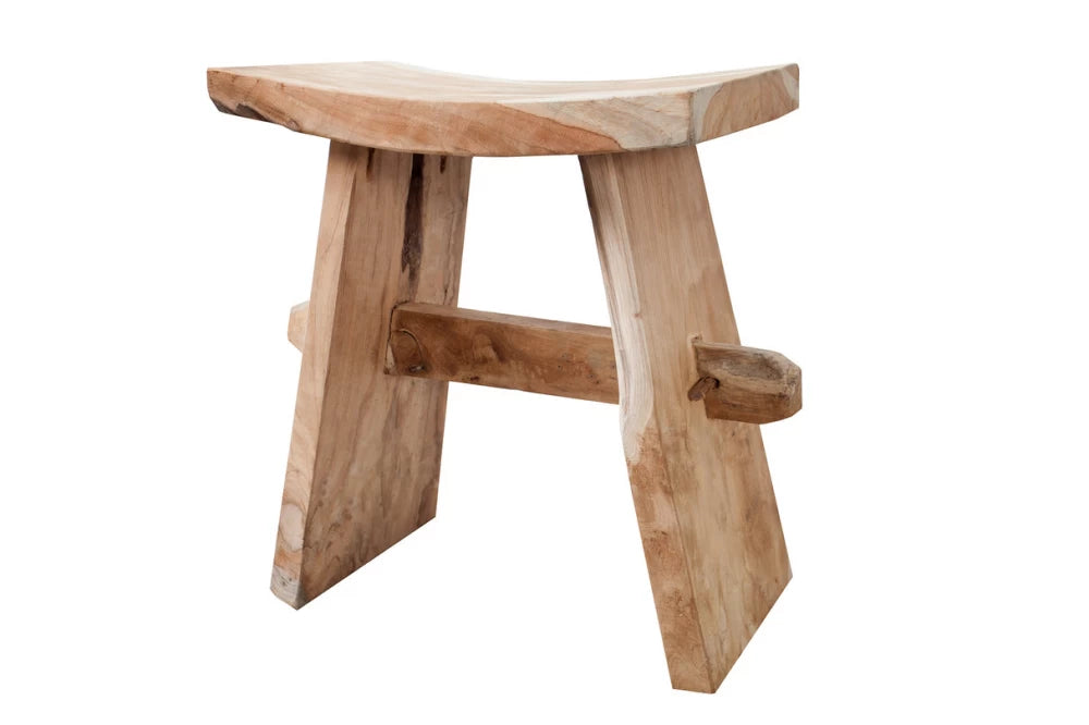 Taburet din Lemn de tec Maro H45xL40cm Zen