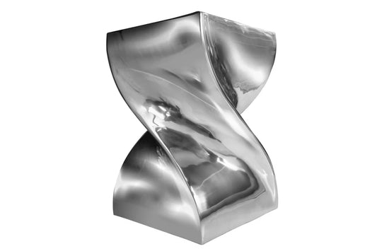 Masuta laterala din Metal Argintiu H45xL30cm Twist