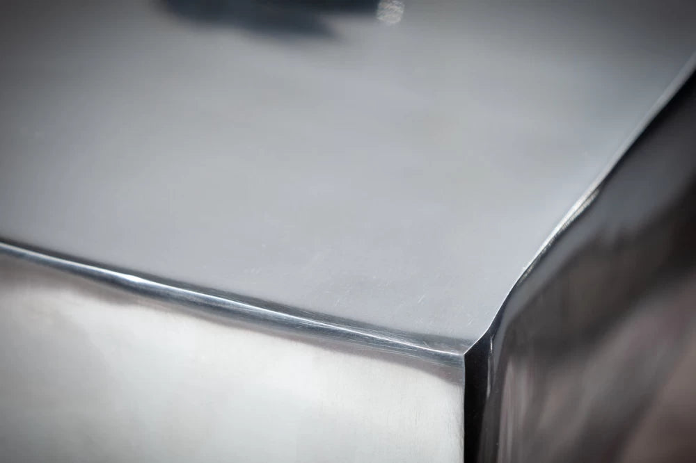 Masuta laterala din Metal Argintiu H45xL30cm Twist