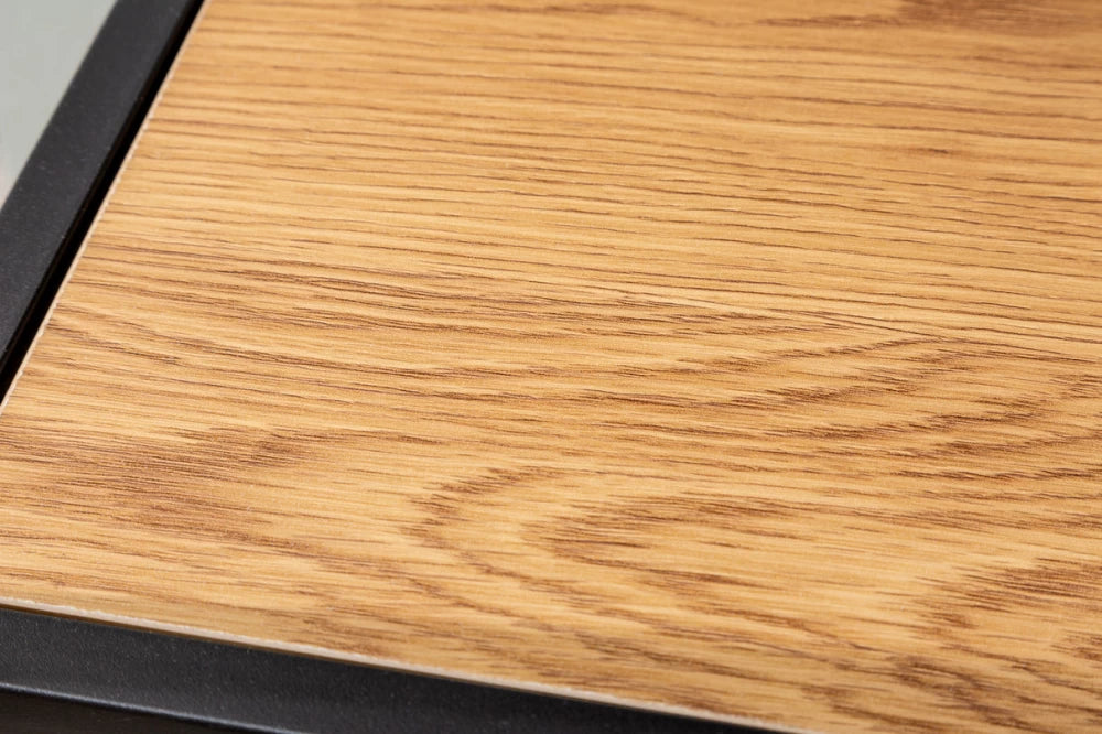 Etajera din MDF Maro si Metal Negru L77xH185cm SLIM LINE