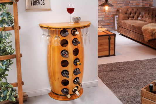 Etajera pentru sticle de vin din Lemn de pin Maro L60xH84cm BODEGA