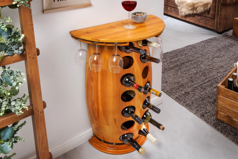 Etajera pentru sticle de vin din Lemn de pin Maro L60xH84cm BODEGA