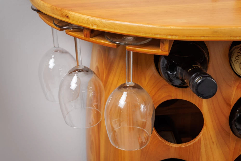 Etajera pentru sticle de vin din Lemn de pin Maro L60xH84cm BODEGA
