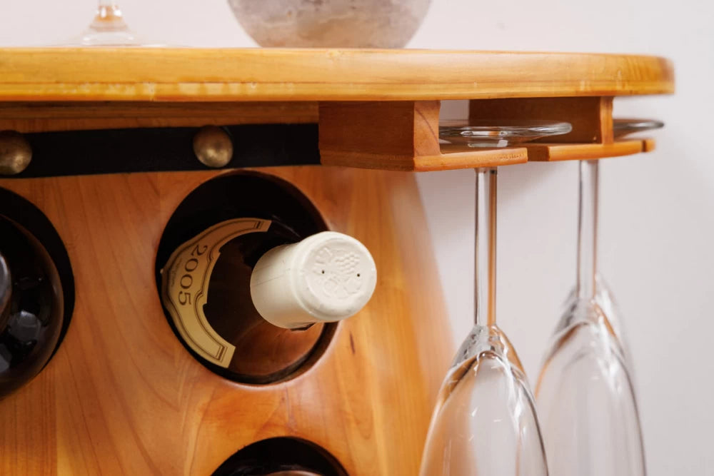 Etajera pentru sticle de vin din Lemn de pin Maro L60xH84cm BODEGA