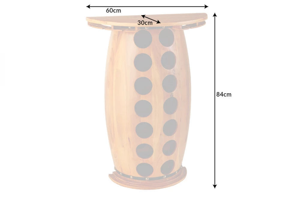 Etajera pentru sticle de vin din Lemn de pin Maro L60xH84cm BODEGA