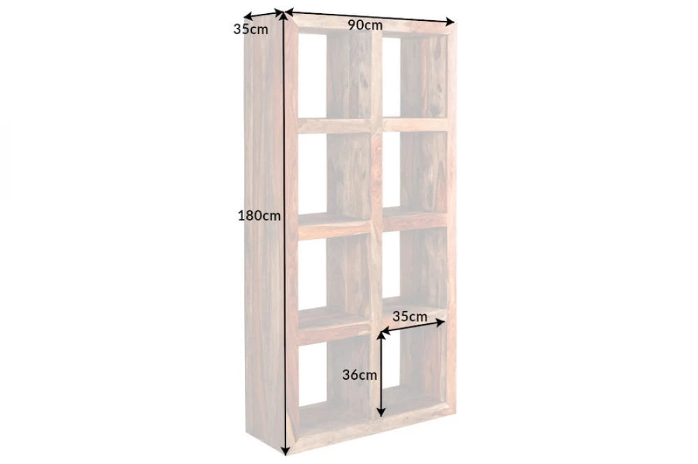 Etajera din Lemn de sheesham Maro/Gri L90xH180cm MAKASSAR