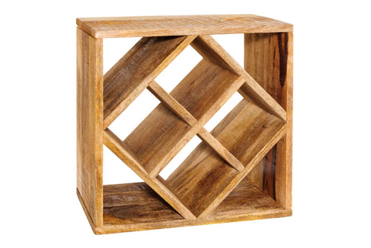 Etajera pentru sticle de vin din Lemn de mango Maro L40xH40cm CUBUS