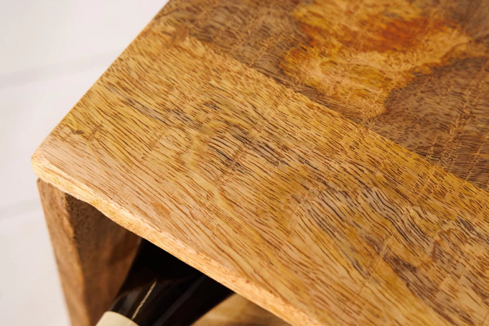Etajera pentru sticle de vin din Lemn de mango Maro L40xH40cm CUBUS