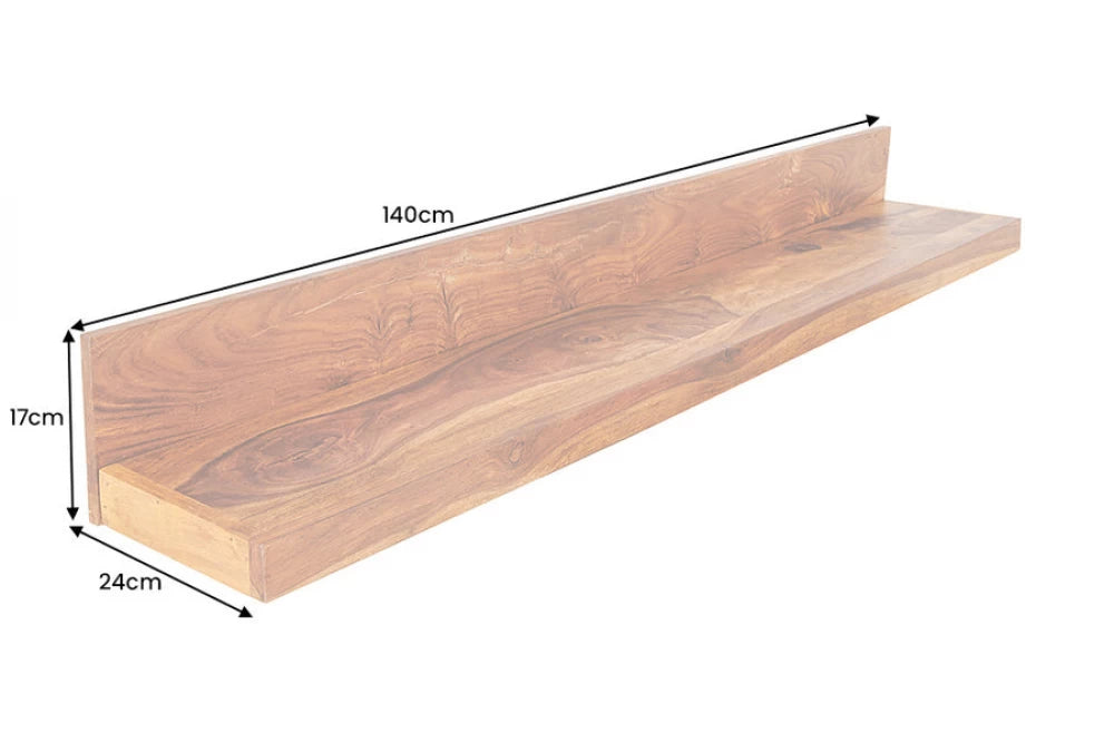 Polita din Lemn de sheesham Maro L140xH17cm MAKASSAR