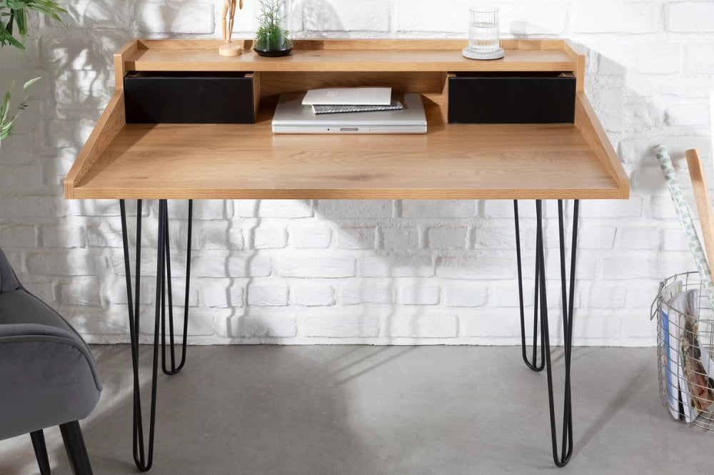 Birou din MDF Maro si Metal Negru L110xH89cm STUDIO