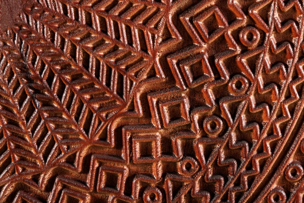 Dulap din Lemn de mango Negru/Maro si Metal Auriu L105xH120cm MANDALA
