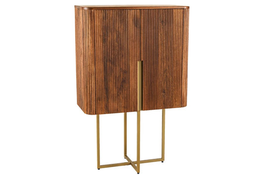 Dulap din Lemn de mango Maro si Metal Auriu L80xH125cm GATSBY