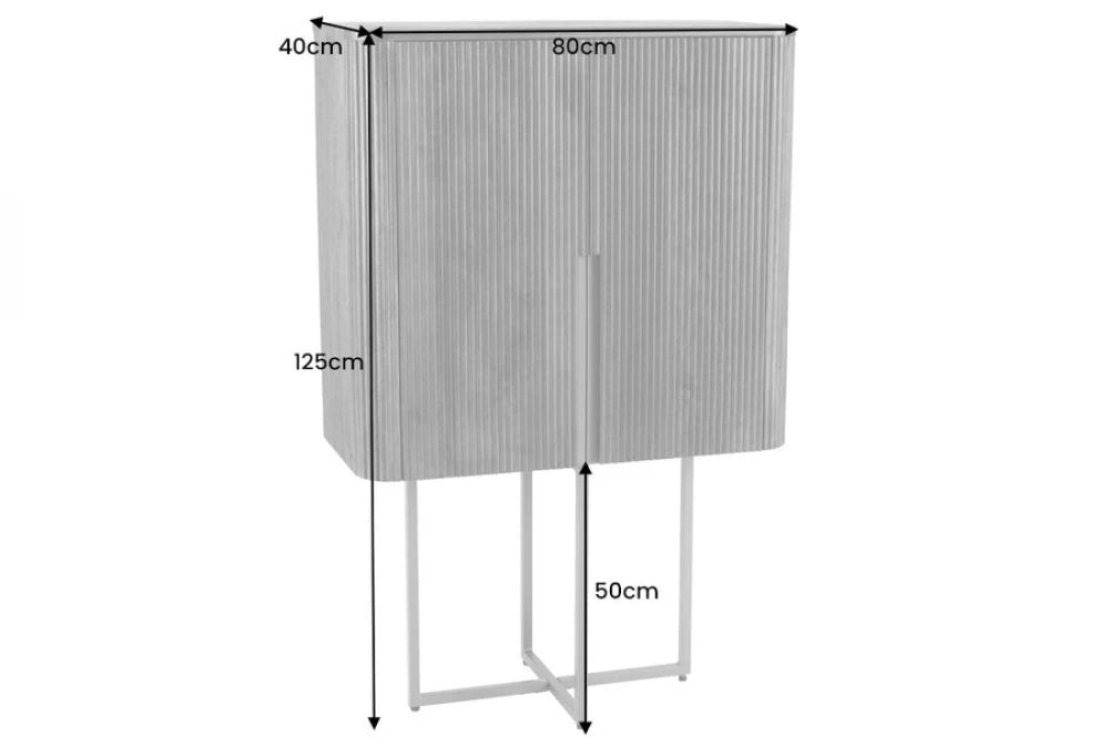 Dulap din Lemn de mango Maro si Metal Auriu L80xH125cm GATSBY