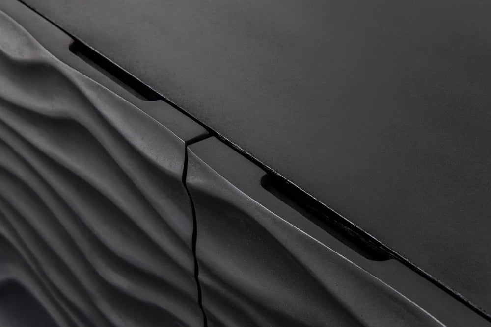 Dulap din Lemn de mango Maro si Metal Auriu L100xH120cm WAVE
