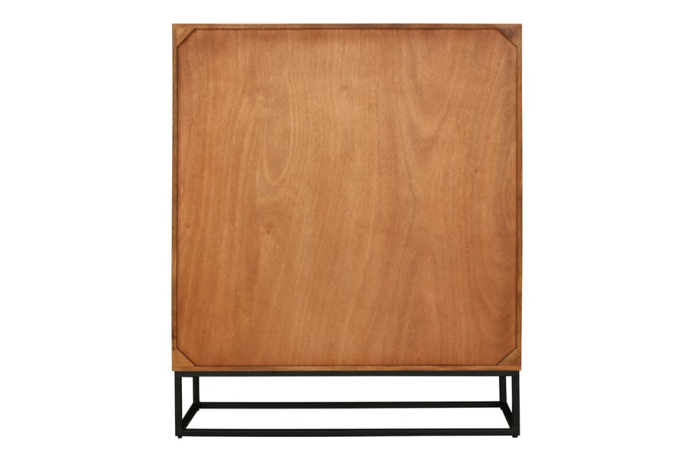 Dulap din Lemn de mango Maro si Metal Negru L100xH120cm VULCANO