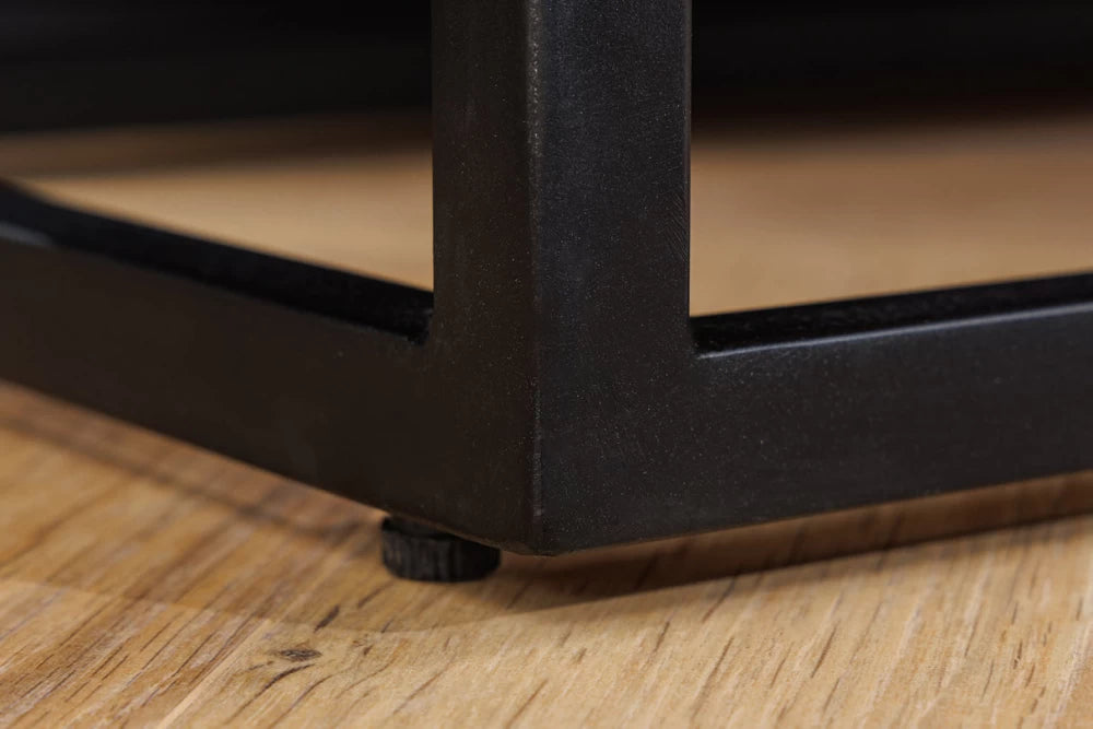 Dulap din Lemn de mango Maro si Metal Negru L100xH120cm VULCANO