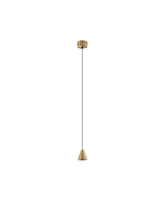Pendul din Metal Auriu Mat H191xD6.5cm IP20 5W 371lm 3000k Irmos