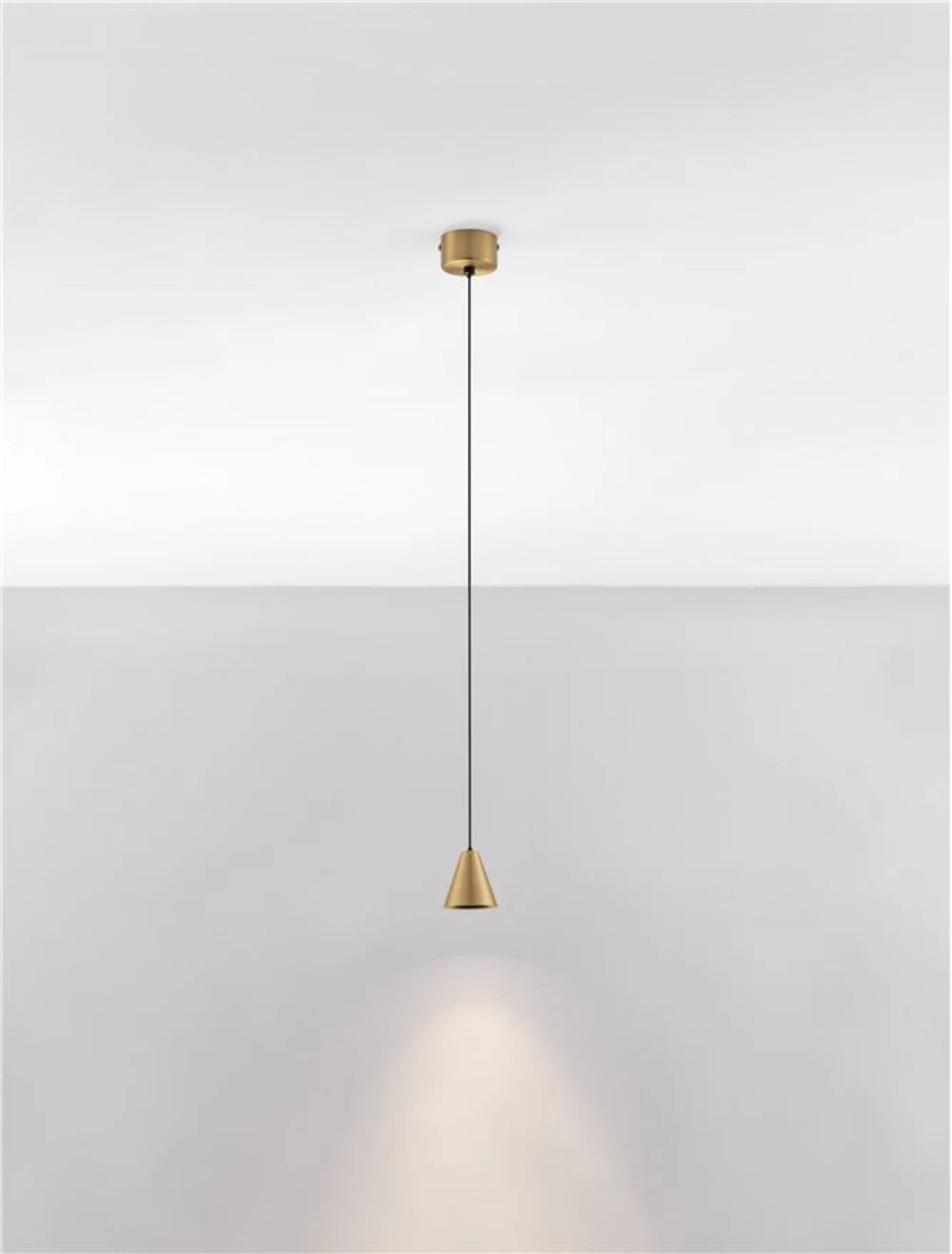 Pendul din Metal Auriu Mat H191xD6.5cm IP20 5W 371lm 3000k Irmos