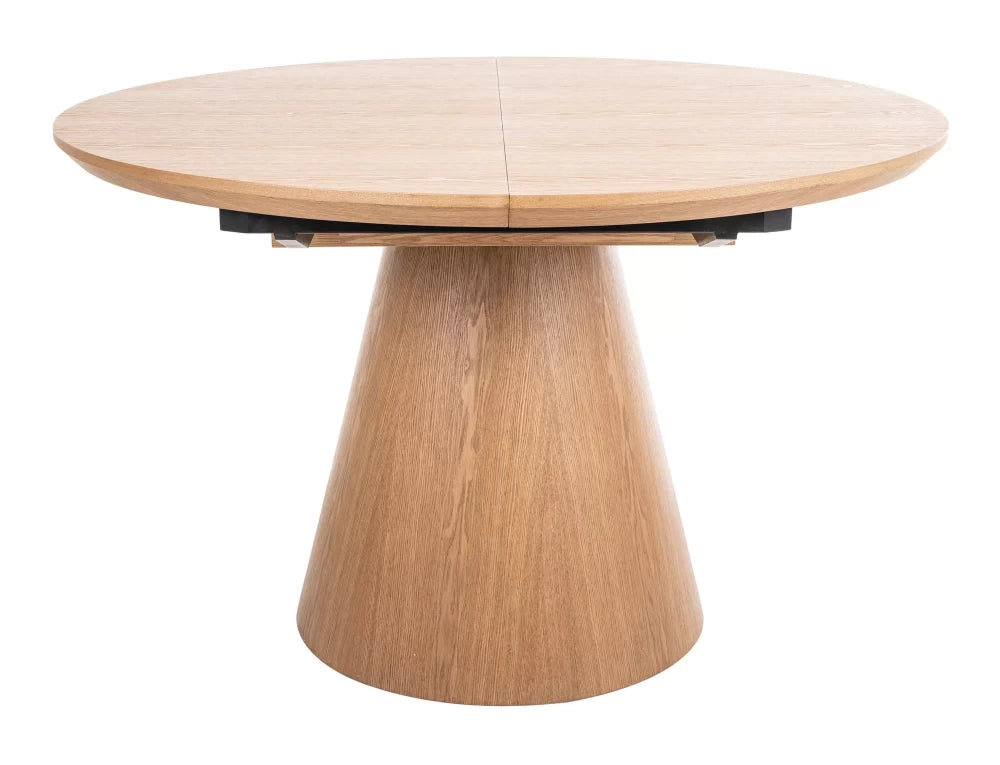 Masa rotunda extensibila din MDF+ Furnir de stejar D120x75cm Angel II